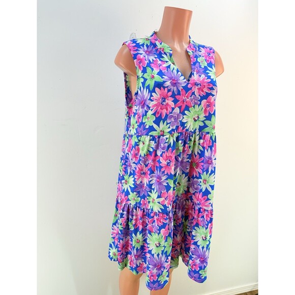 NEW Dear Scarlett Multi Color Print Tank Dress Size L - Picture 5 of 16